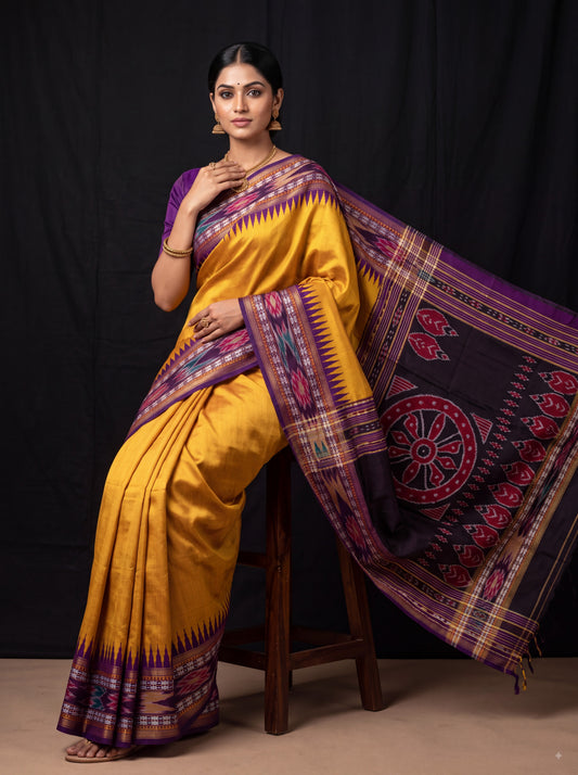 Dola Silk Pochampally Designer Printed Saree With Unstitched Blouse Piece For Women